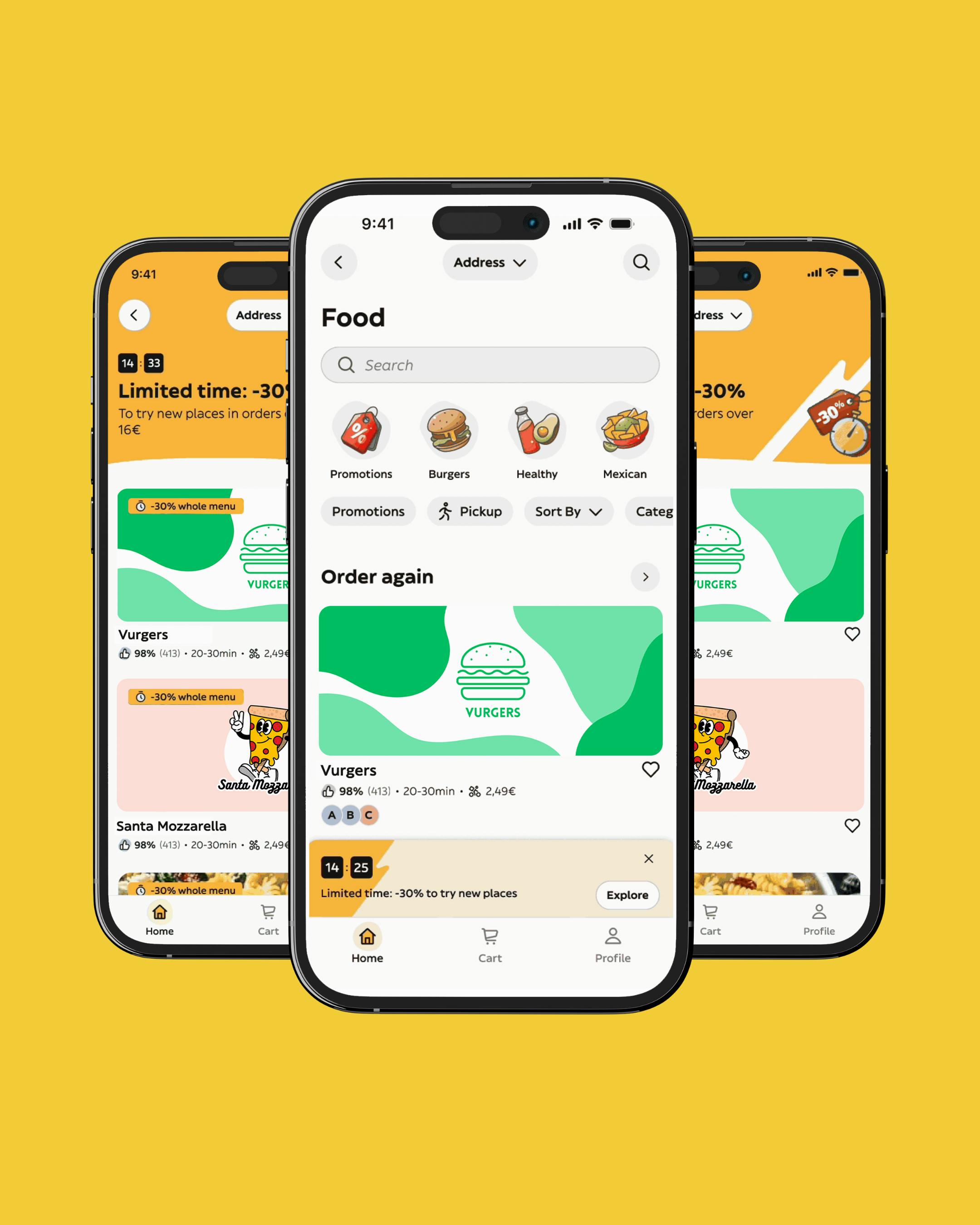 Glovo Flash Deals promoting limited-time offers from new restaurants