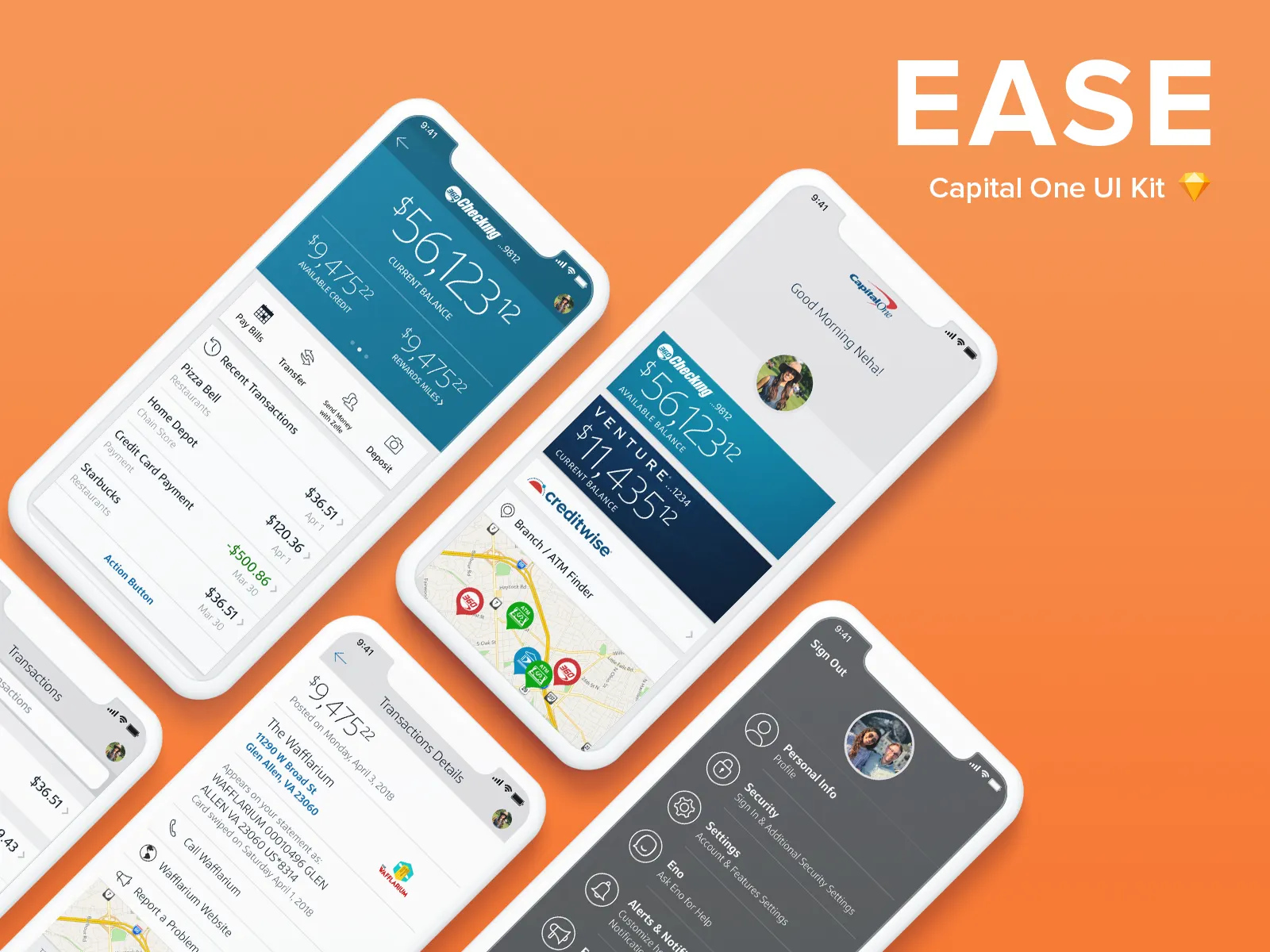 EASE design system, adapted for enterprise B2B mobile and tablet apps