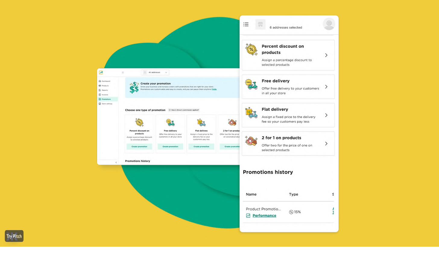 Glovo social commerce promotions surface