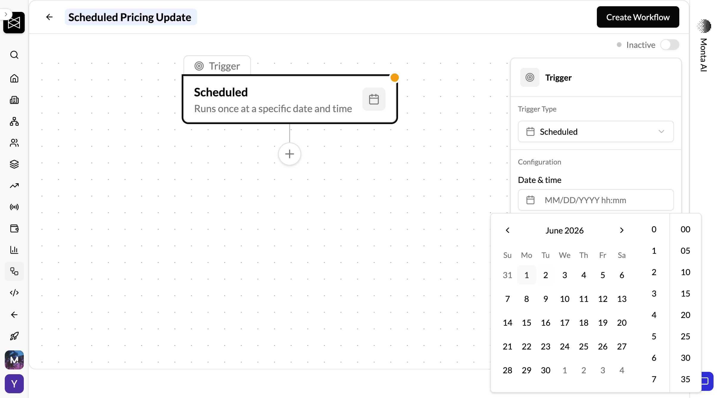 Scheduled Pricing Update workflow: rolling out a price change across a charging network at once